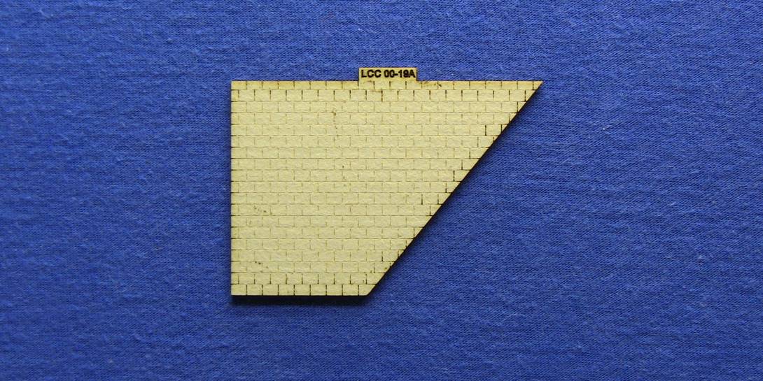 LCC 00-19A OO gauge cross right roof extension panel Tiles panel for cross roof design extensions. 
